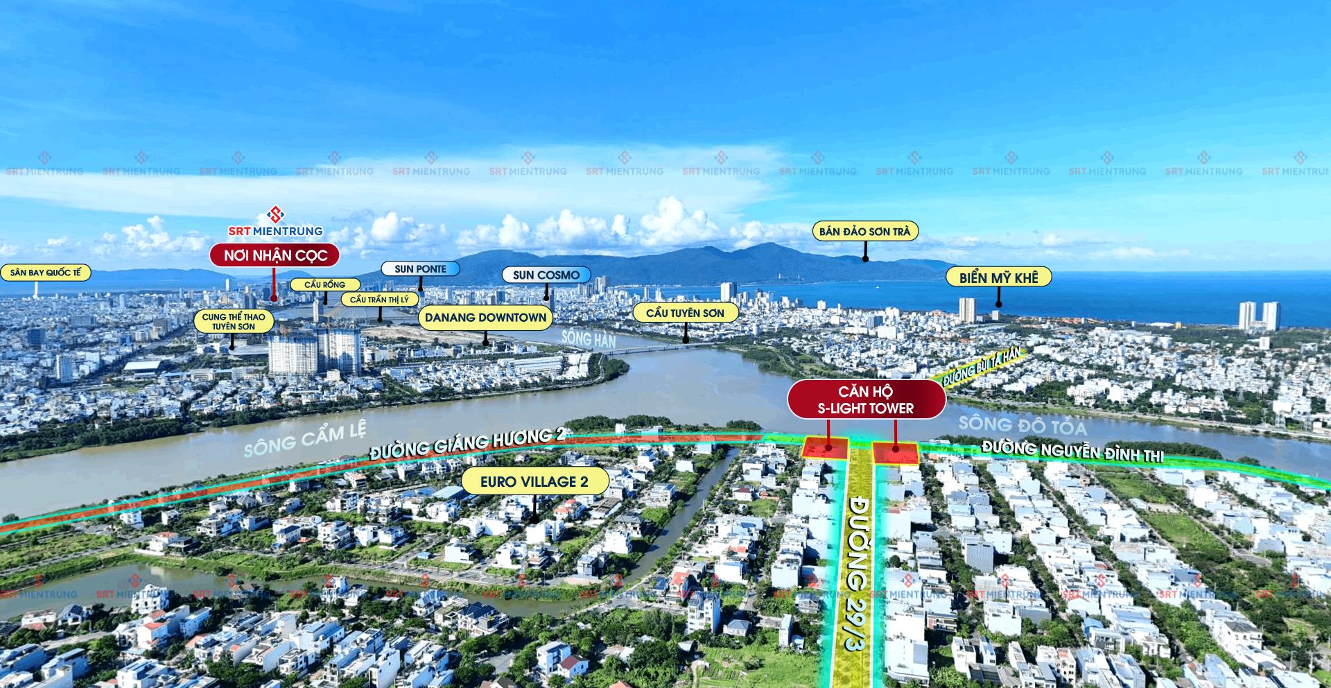 Vi Tri Du an Can Ho S Light Tower Trung Tam Nam Da Nang